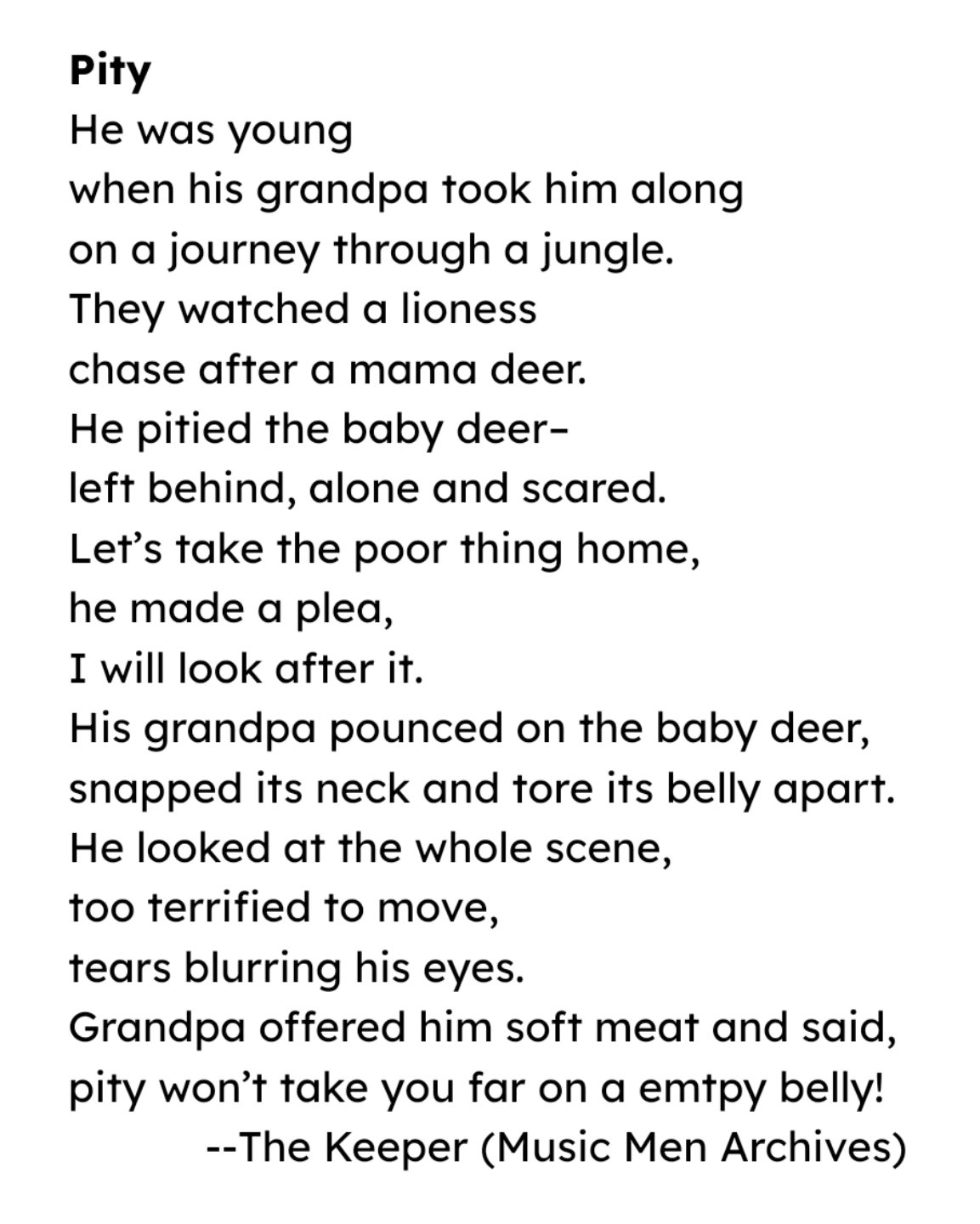 Music Men poem 7 by Pankaj Saini